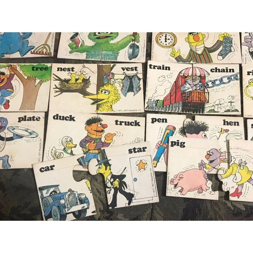 Vintage Sesame‎ Street Rhyming Cards 14 sets 1971